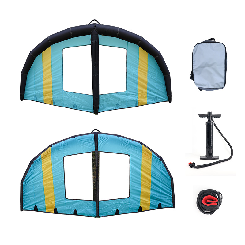 Yellow blue and black 4 flat-fibre handle